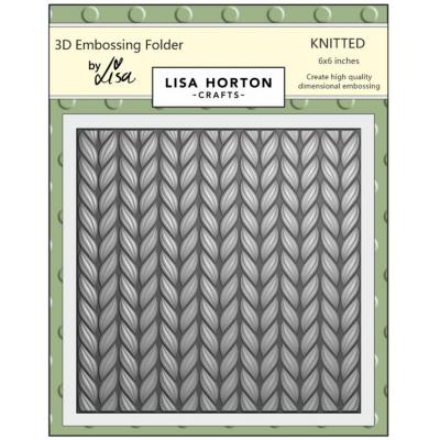 Lisa Horton Crafts 3D Embossing Folder - Knitted